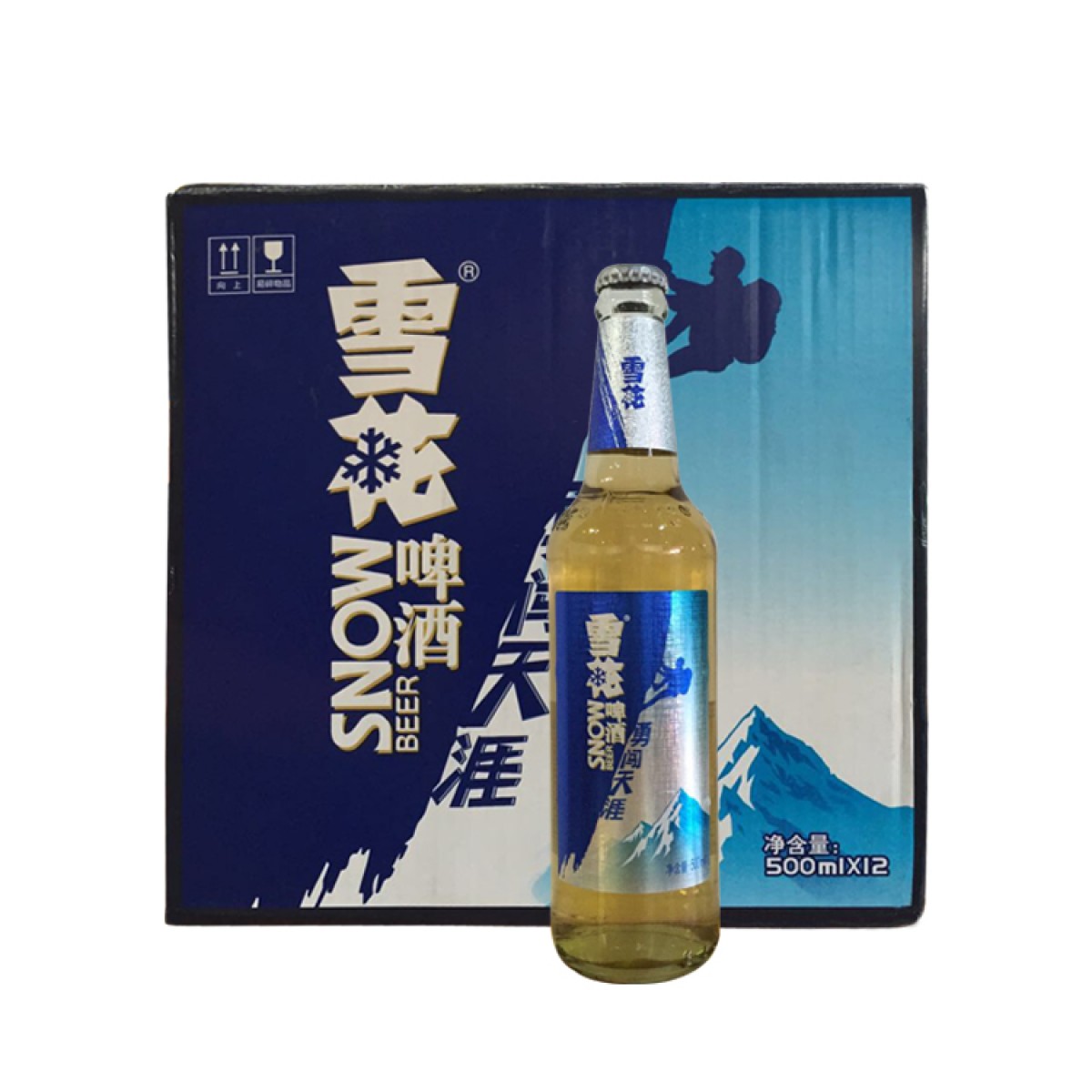 雪花啤酒 勇闯天涯 500mlX12瓶 整箱