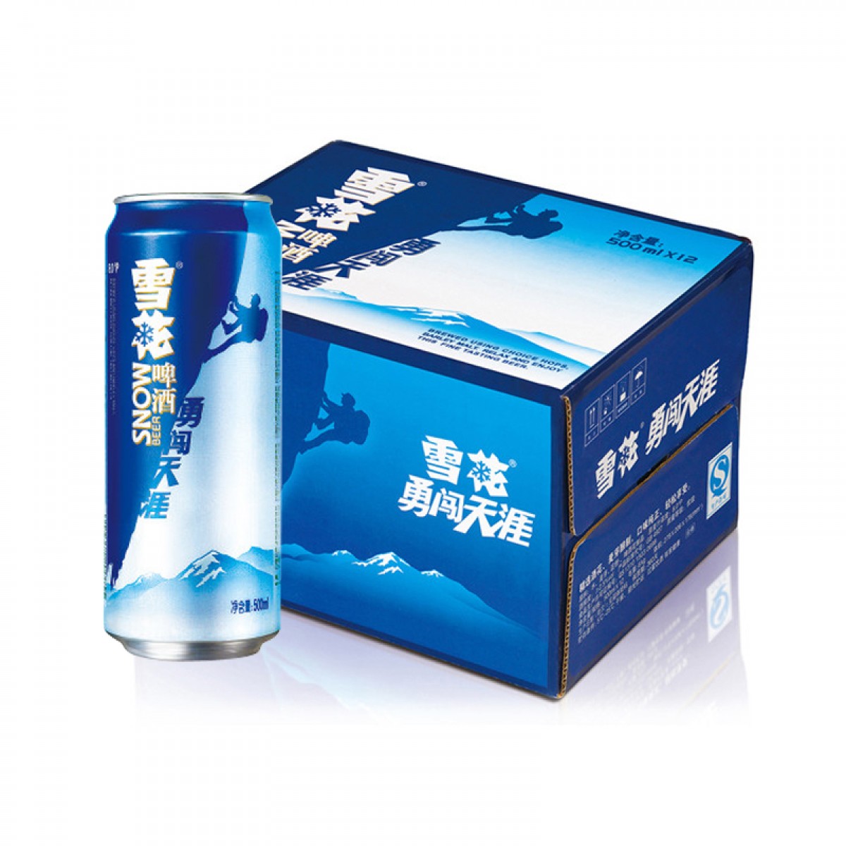 雪花啤酒（Snowbeer) 勇闯天涯 500mlX12听 整箱装