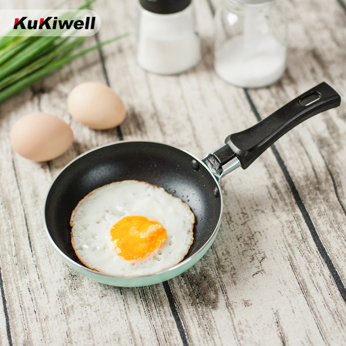 kukiwell 创意巴掌锅14cm迷你不粘锅煎蛋平底锅小号煎蛋锅