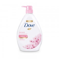 多芬(DOVE)滋养美肤沐浴乳套装 深层营润1000g+樱花甜香1000g送清透水润190mlx2+50ml洗护旅行装 沐浴露