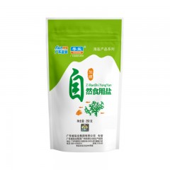 粤盐 加碘盐 精制盐 自然食用海盐 巴细盐调味品 调料烧烤料 250g