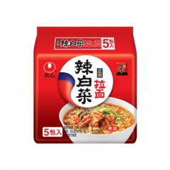 农心 NONG SHIM 辣白菜拉面 袋面 方便面速食食品 120gX5 五连包