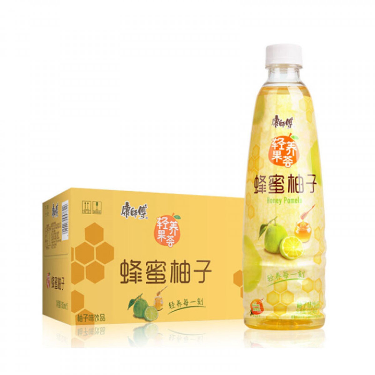 康师傅 蜂蜜柚子茶 蜂蜜柚子茶饮料 500mlX15瓶 整箱装