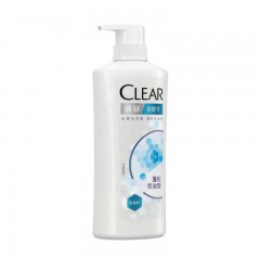 清扬(CLEAR) 女生去屑洗发水 弱酸性 蓬松控油型 500g （5.5小蓝瓶）