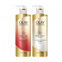 玉兰油 OLAY 沐浴露 莹亮臻护 500ml+紧致臻护500ml 迪士尼灰姑娘礼盒套装  (身体小白瓶 橙花蓝风铃香氛 )