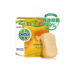 滴露Dettol 健康香皂 自然清新 柑橘沁爽 3块装（115gX3块） 抑菌99% 洗手洗澡沐浴皂肥皂 男女儿童通用