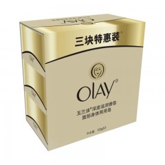 玉兰油OLAY 香皂 深度滋润 3块 特惠装 面部身体两用皂 含面霜精华 100gX3