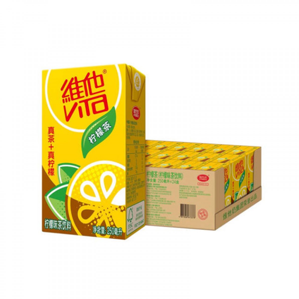 维他经典柠檬茶饮料 柠檬味红茶饮料 正宗港式风味 网红茶 250mlX24盒 整箱装