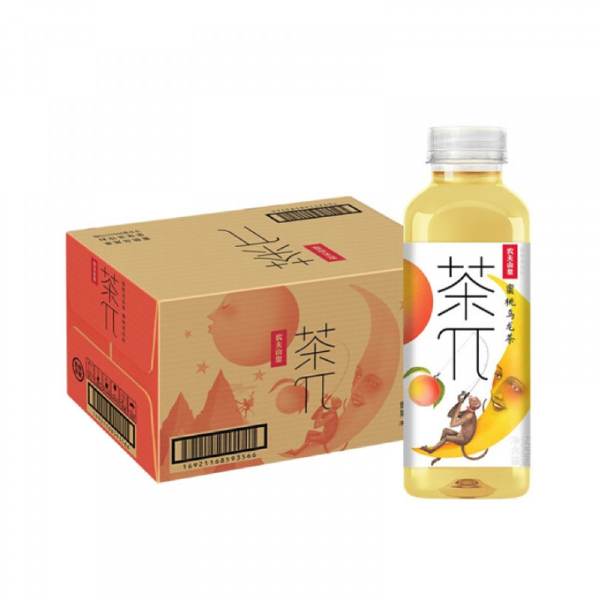 农夫山泉 茶π（茶派）茶饮料 蜜桃乌龙茶 500mlX15瓶 整箱装（新版）