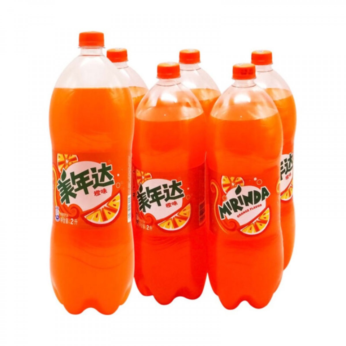 百事可乐 美年达 Mirinda 橙味 汽水碳酸饮料 2LX6瓶 整箱装