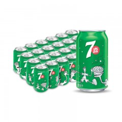 7喜可乐 七喜 7up 柠檬味 汽水 碳酸饮料 百事出品 330mlX24听 整箱装 (新老包装随机发货)