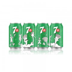 7喜可乐 七喜 7up 柠檬味 汽水 碳酸饮料 百事出品 330mlX24听 整箱装 (新老包装随机发货)