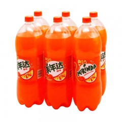 百事可乐 美年达 Mirinda 橙味 汽水碳酸饮料 2LX6瓶 整箱装