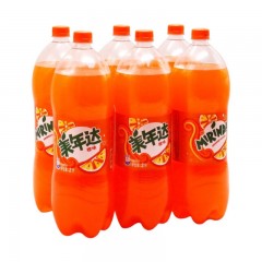 百事可乐 美年达 Mirinda 橙味 汽水碳酸饮料 2LX6瓶 整箱装