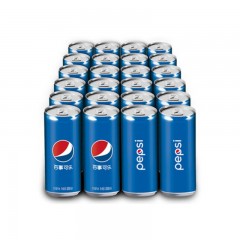 百事可乐 Pepsi 汽水 碳酸饮料 细长罐 百事出品 330mlX24听 整箱装