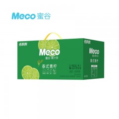 香飘飘奶茶 新升级Meco蜜谷果汁茶 泰式青柠口味 25%果汁含量 即饮饮料 400mlX15杯 整箱礼盒装