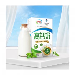 伊利 高钙牛奶 纯牛奶 营养早餐奶 优质乳蛋白 多多钙质250mlX24盒 整箱装