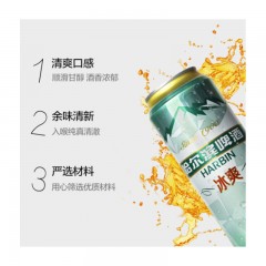 哈尔滨啤酒 冰爽 9°麦香 国产 聚餐酒 哈尔滨啤酒 冰爽 500mlX12罐 整箱装