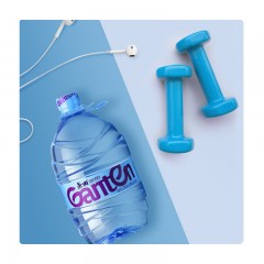 景田 饮用天然泉水 家庭健康饮用水 大瓶装水 4.6LX4瓶 整箱装